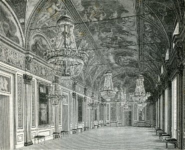 Mantova Palazzo Ducale Galleria degli Specchi decorata di Stucchi