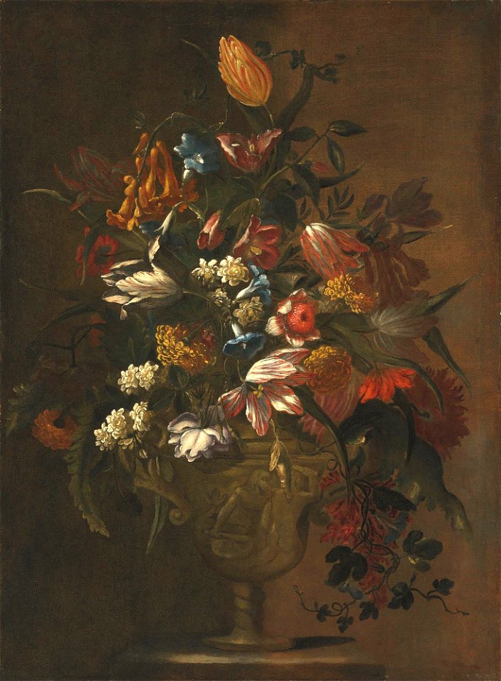 Flowers in an Urn by Francesco Mantovano
