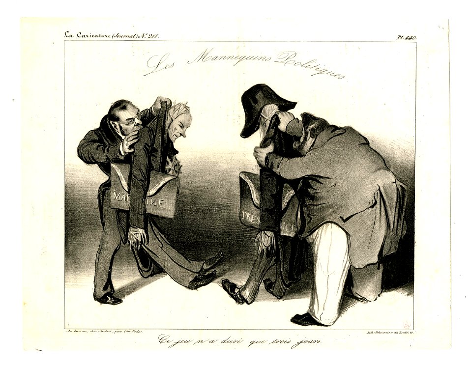 Mannequins politiques - Ce jeu n'a duré que trois jours (Political puppets - This game only lasted for three days) (BM 1918,0511.47)