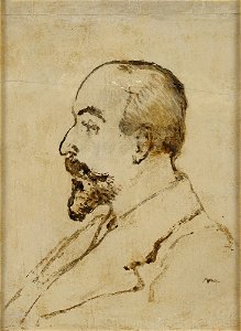 Manet (attr) Esquisse pour le portrait d'un inconnu