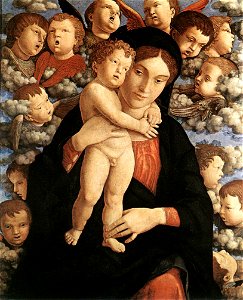 Andrea Mantegna - The Madonna of the Cherubim - WGA13979. Free illustration for personal and commercial use.