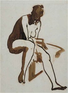 Manet - Seated Bather, circa 1858 - 1860