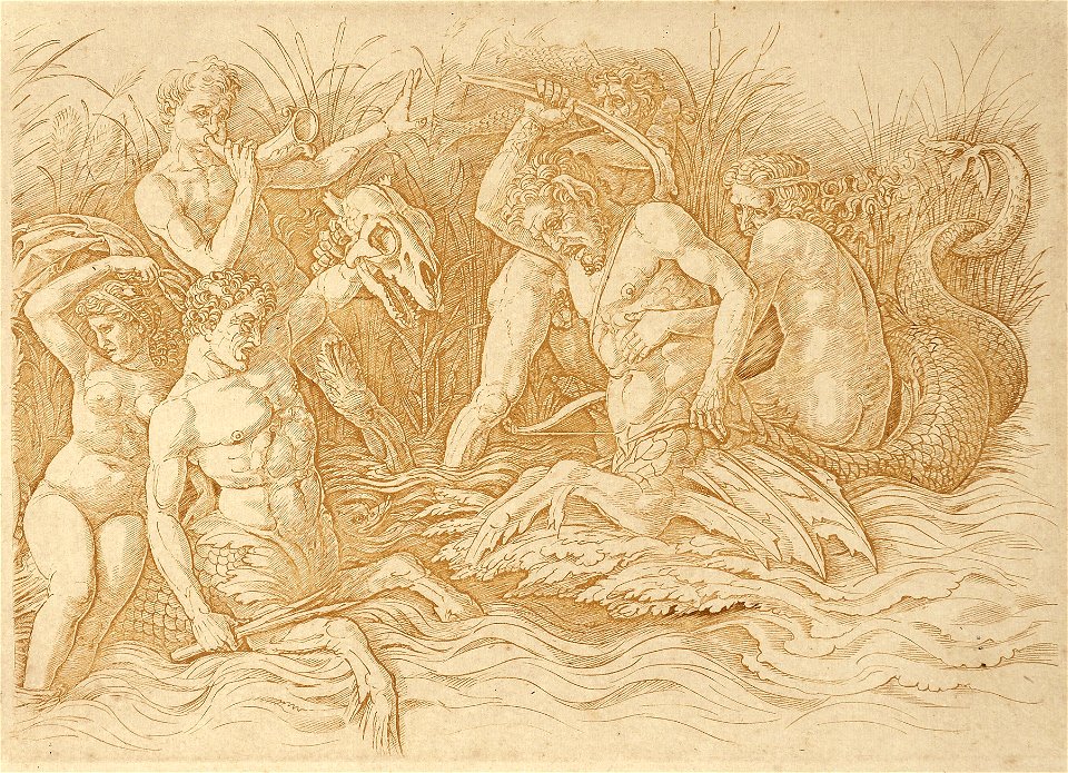 Andrea Mantegna - Batalha dos deuses marinhos