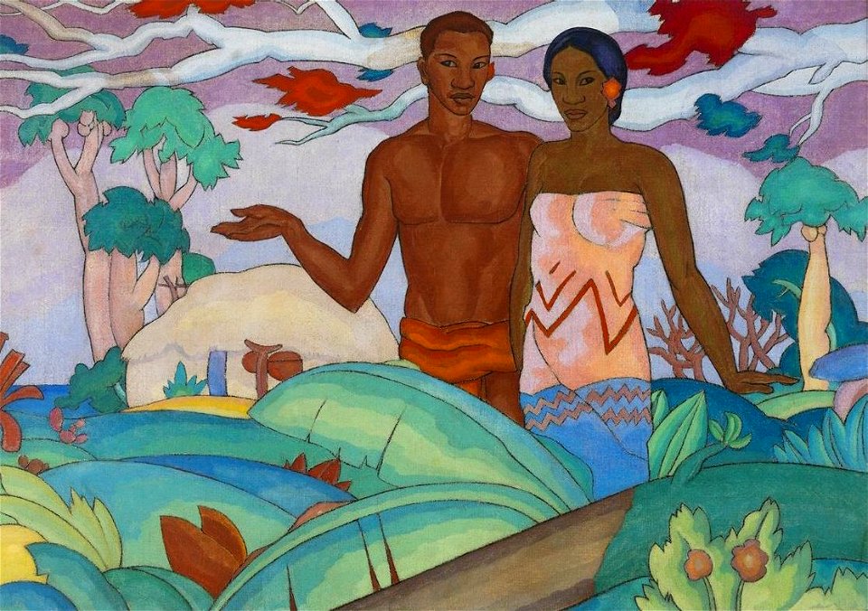 A. T. Manookian, mural 'Hawaiian Boy and Girl'