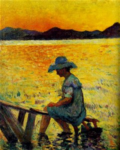 Saint-Tropez, le coucher de soleil by Henri Manguin