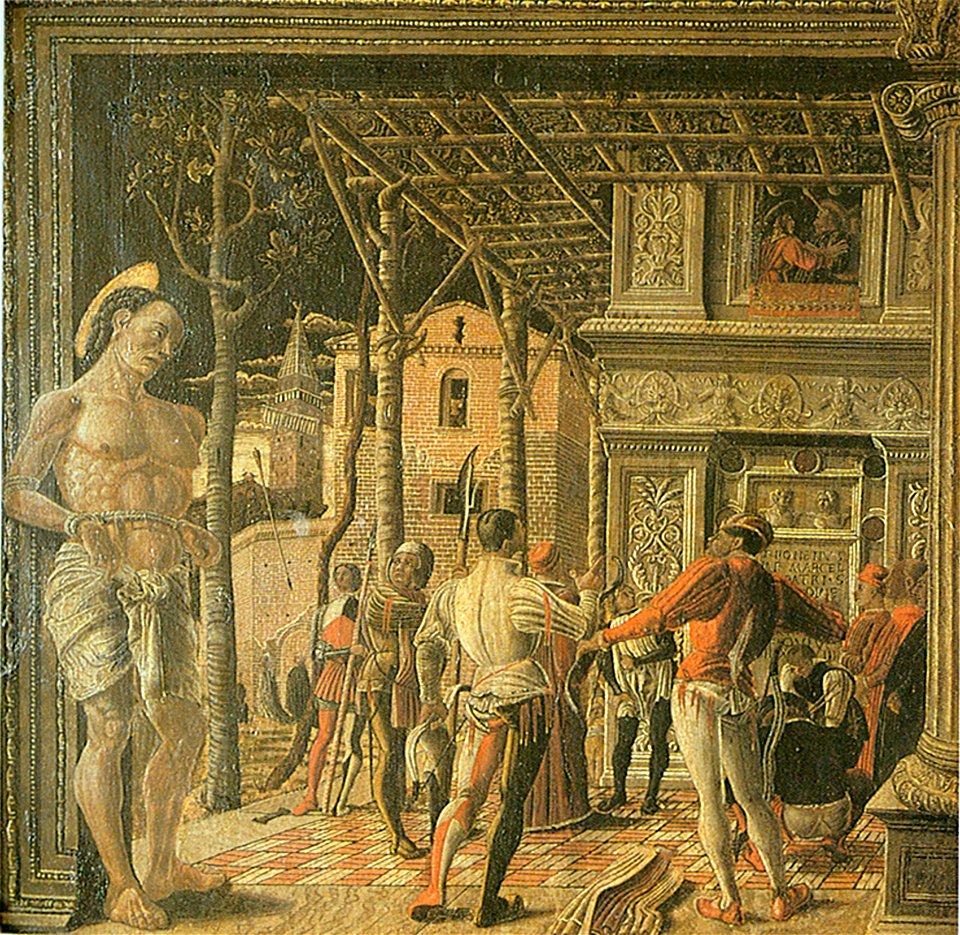 Mantegna, martirio di san cristoforo, copia del museo jacquemart-andrè