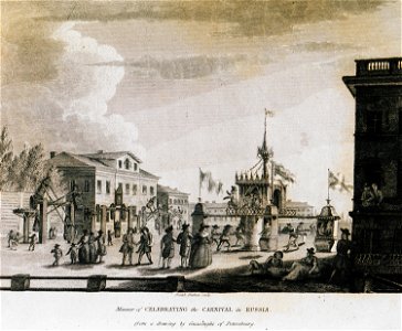 Manner of Celebrating the Carnival in Russia - Clarke Edward Daniel - 1810