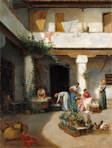 Manuel Wssel de Guimbarda Washing in the Courtyard
