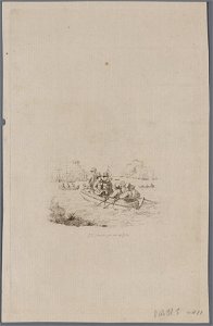 Mannen in roeiboot, reis naar Archipel, objectnr A 16654