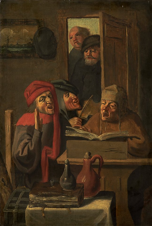 Manner of Adriaen Brouwer - Musicerend gezelschap