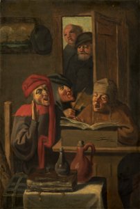 Manner of Adriaen Brouwer - Musicerend gezelschap