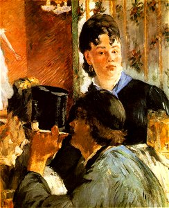 Manet, Edouard - La Serveuse de Bocks (The Waitress), 1879. Free illustration for personal and commercial use.