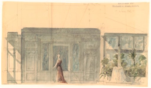 Mansion for William K. and Alva Vanderbilt, 660 Fifth Avenue, New York City). (Doorway) (Rendering LCCN2017648591
