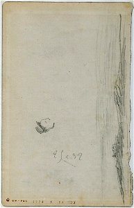 Manet - Sketch of four soldiers, possibly for the painting 'The Execution of Maximillian'; four soldiers standing in a circle, rifles slung over their shoulders, 1994,0514.53, Verso