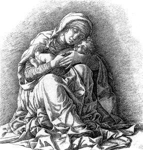 Mantegna, madonna col bambino, incisione, sammlung albertina