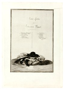 Manet - Hat and Guitar, Frontispiece for the edition of fourteen etchings, 1984.1124