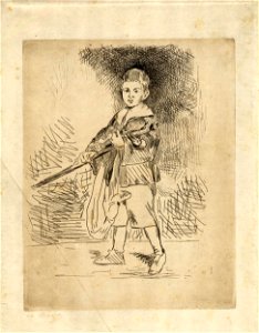 Manet - L'enfant a l'épée tourné à gauche; deuxième planche, 1949,0411.2566