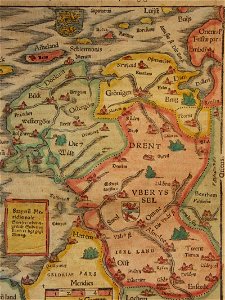 Map of Friesland A closer View 1600. Free illustration for personal and commercial use.