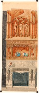 Mansion for William K. and Alva Vanderbilt, 660 Fifth Avenue, New York City). (Fireplace and overmantel) (Rendering LCCN2017648590