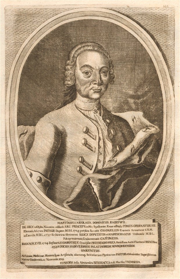 Marcin Mikałaj Radzivił. Марцін Мікалай Радзівіл (H. Lajbovič, 1758)