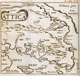 Map of Attica - Spon Jacob - 1678