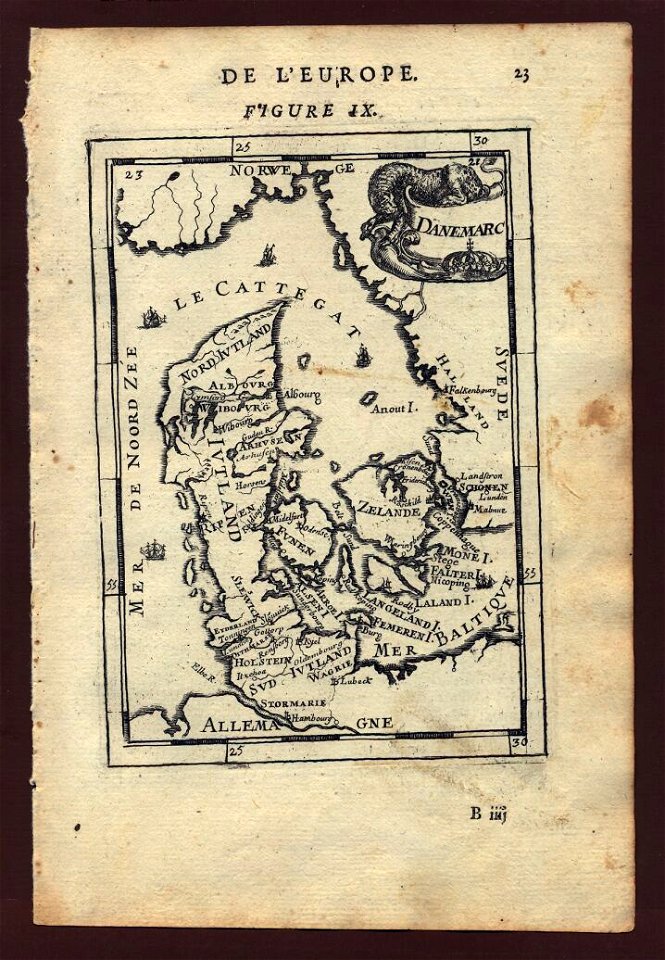 Map of Denmark, 1683