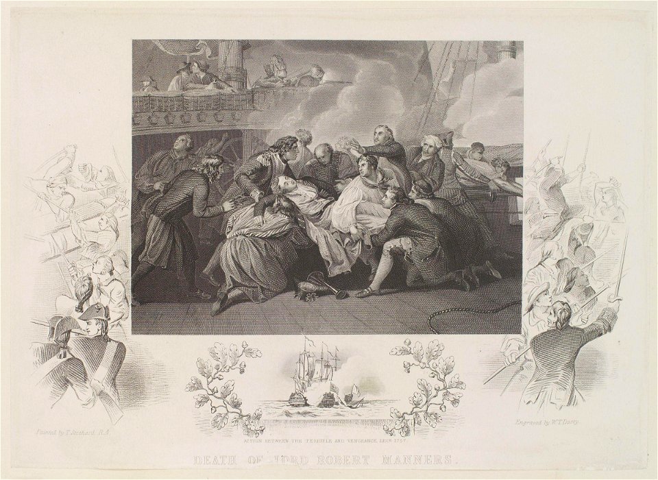Death of Lord Robert Manners' (Lord Robert Manners) by William Turner Davey