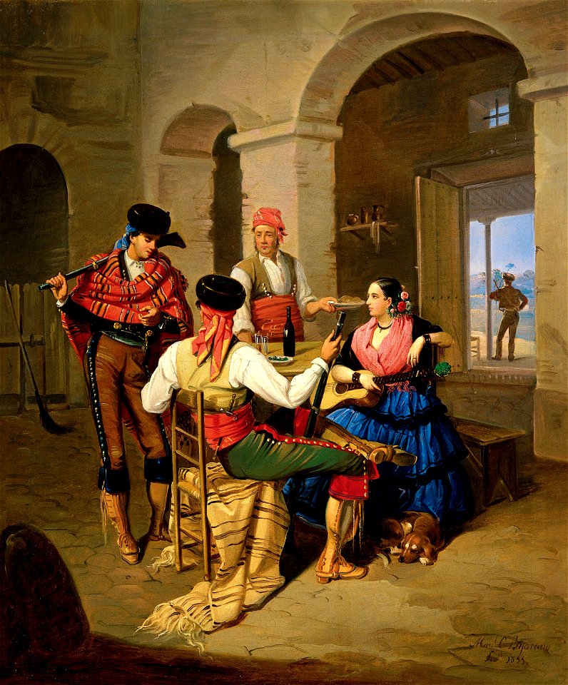 Manuel Cabral Aguado Bejarano Scene in a Country Inn