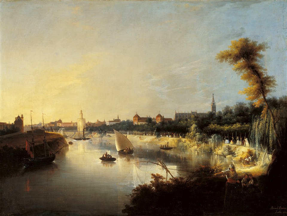 Manuel Barrón y Carrillo View of the River Guadalquivir 1854