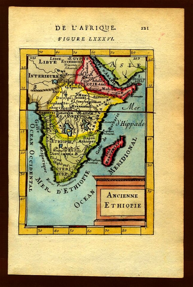 Map of ancient Ethiopia, 1683