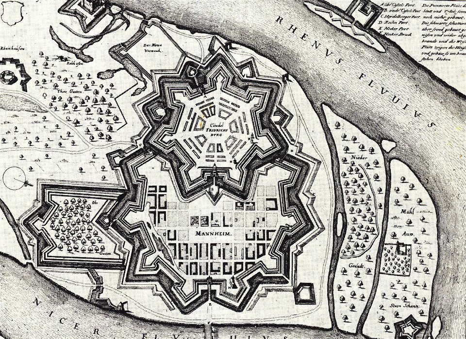 Mannheim 1645 von Merian