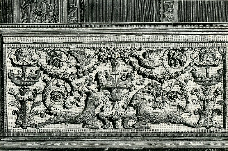 Mantova Basilica di Sant’Andrea dettagli del Pulpito