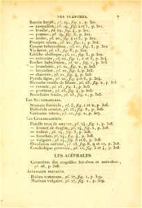 Manuel de l'histoire naturelle des mollusques Table Methodique 3