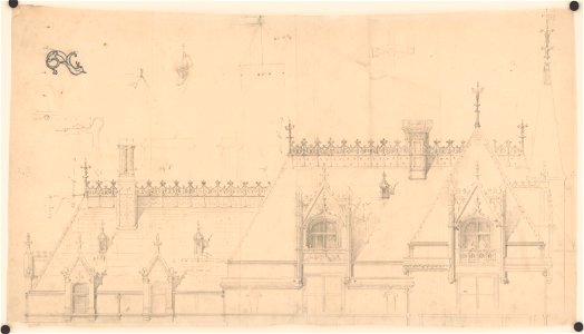 Mansion for William K. and Alva Vanderbilt, 660 Fifth Avenue, New York City). (Roof LCCN2017648599
