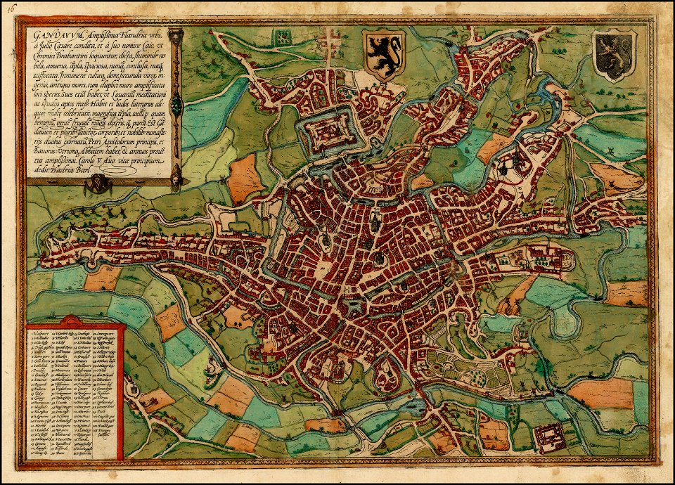 Map of Ghent by Braun and Hogenberg