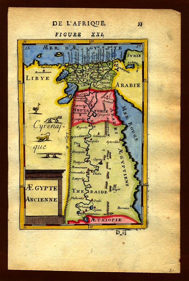 Map of ancient Egypt, 1683
