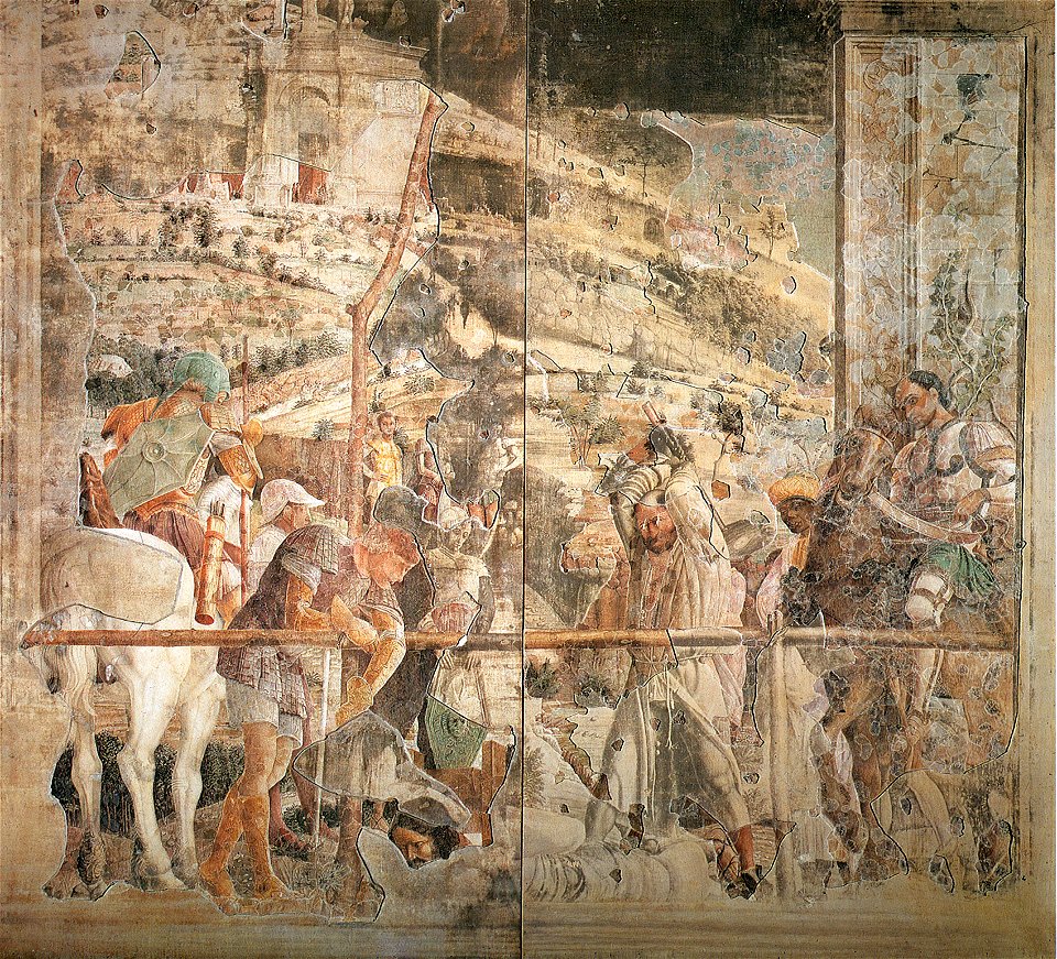 Mantegna, martirio di san giacomo, situazione attuale