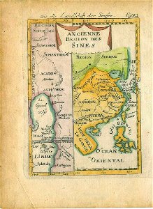 Map of ancient China, 1719