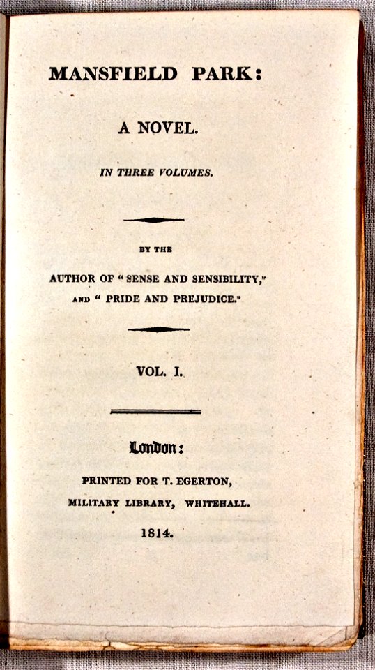 MansfieldParkTitlePage