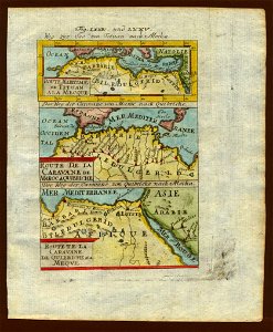 Map of caravan routes to Mecca, 1719