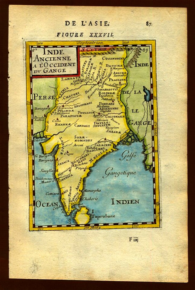 Map of ancient India, 1683