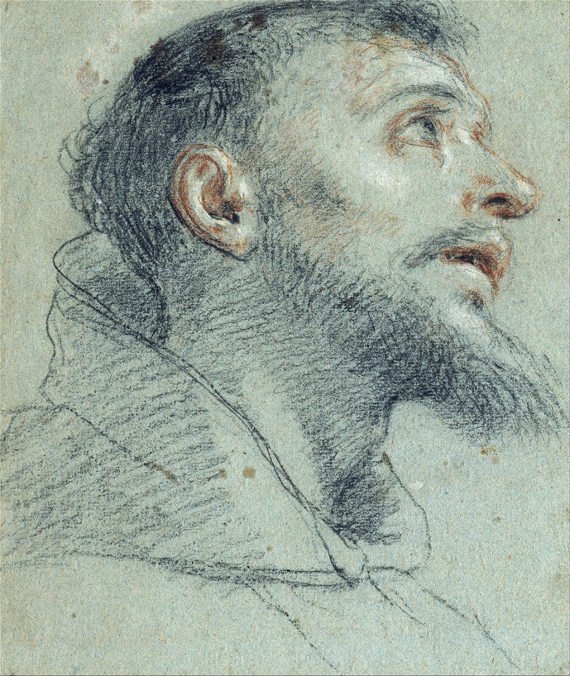 Marco Benefial - Study of the Head of Saint Francis - Google Art Project