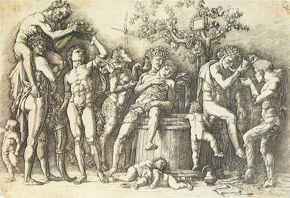 Mantegna, baccanale con un tino