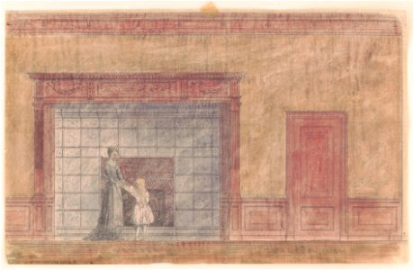 Mansion for William K. and Alva Vanderbilt, 660 Fifth Avenue, New York City). (Fireplace) (Rendering LCCN2017648593