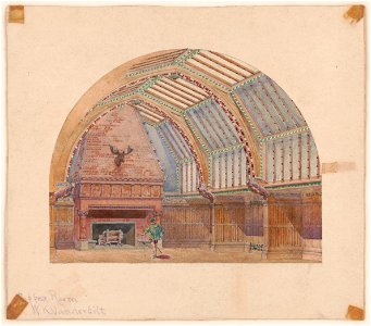 Mansion for William K. and Alva Vanderbilt, 660 Fifth Avenue, New York City). Supper room. (Rendering LCCN2017648596