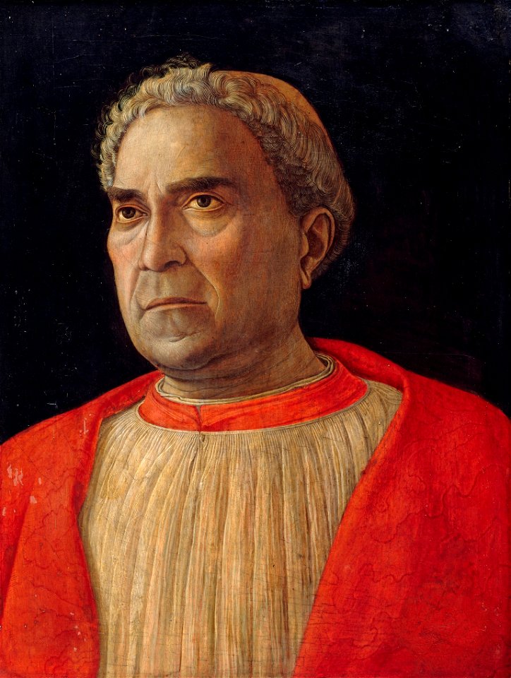 Ludovico trevisano portrait by andrea mantegna