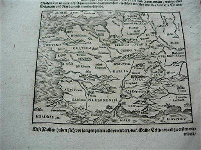 Map of ancient France (1628). Free illustration for personal and commercial use.