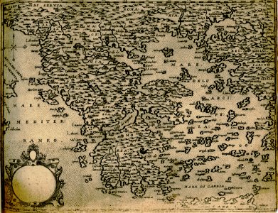 Map of Greece - Camocio Giovanni Francesco - 1574