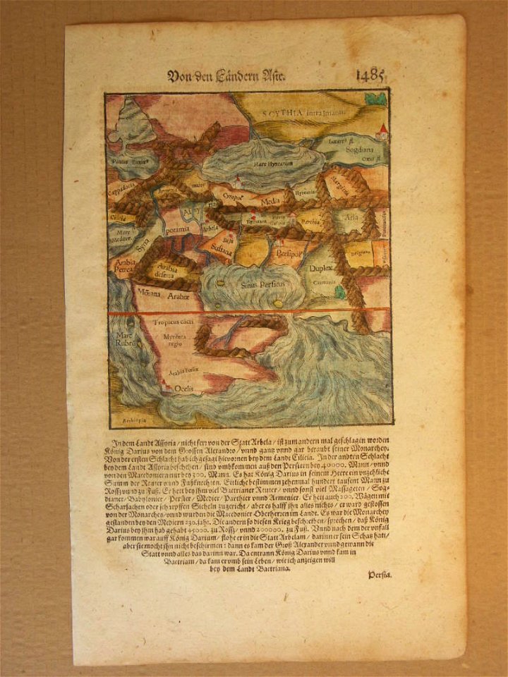 Map of ancient Persia (1600)
