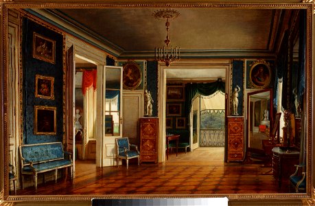 Marcin Zaleski - Interior of the royal bedroom in the Palace in Łazienki - MP 701 - National Museum in Warsaw